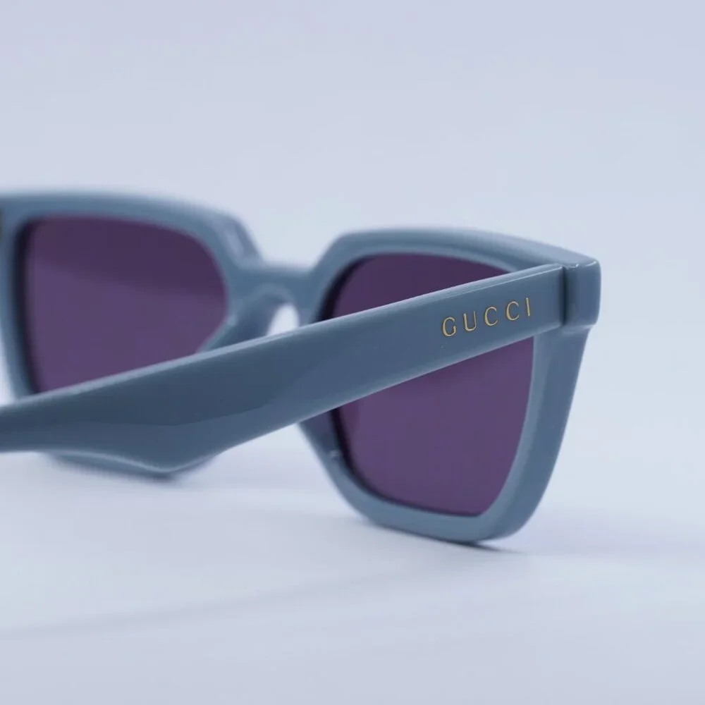 Gucci GG1539S 003 Sunglasses Light Blue Square Frame